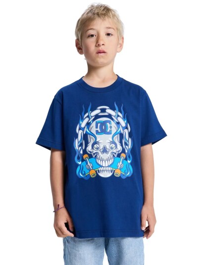 DC Burning Skull Youth Hss Navy 164 DC Burning Skull Youth Hss Navy 164