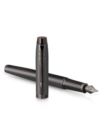 Parker IM Monochrome Fountain Pen | Gun Metal Finish and Trims | Fine Nib | Blue Ink | Gift Box Parker IM Monochrome Fountain Pen | Gun Metal Finish and Trims | Fine Nib | Blue Ink | Gift Box