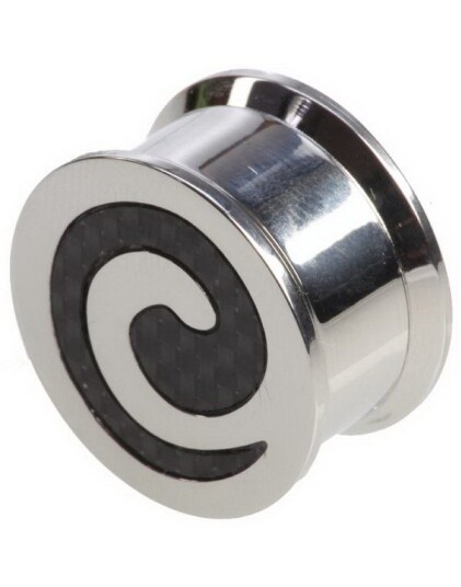 Utgått Carbon Fiber Round and Round Piercing Plugg Strl 14 mm