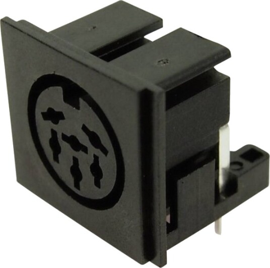 Cliff Fc680806 Din-Rundkontakt Horisontal Innbygging Poltall: 6 Svart 1 Stk