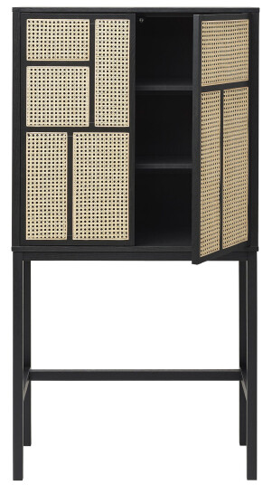 Design House - Air Cabinet Black - Skap Og Vitrineskap - Mathieu Gustafsson - Svart - Mdf/naturlig Materiale/tre
