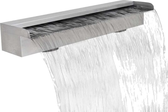 Rektangulær foss i rustfritt stål 60 cm