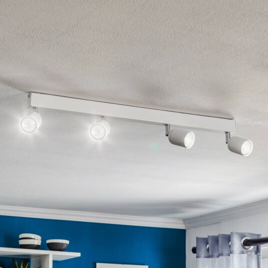 TK Lighting Downlight Top 4 lyskilder avlang hvit