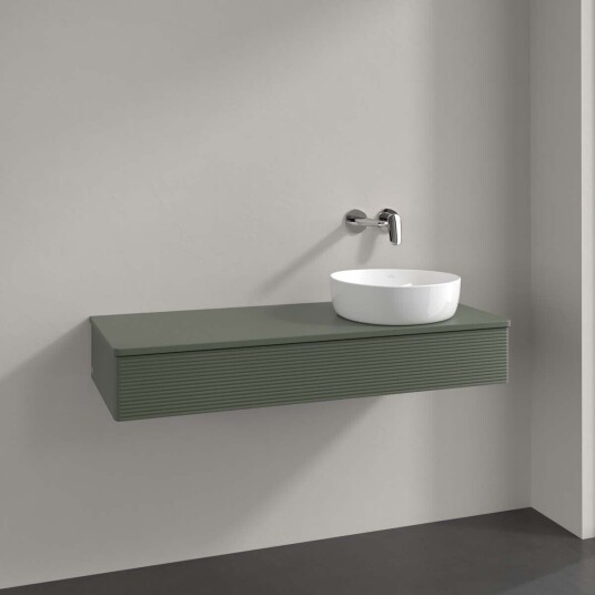Villeroy & Boch Antao Servantskap med 1 skuff 120x50x19 cm m/lys Grønn Matt Villeroy & Boch Antao Servantskap med 1 skuff 120x50x19 cm m/lys Grønn Matt