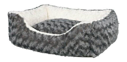 Trixie Kaline Hundeseng 50x40 cm Grå/Krem - Myk Struktur med Vendbar Pute