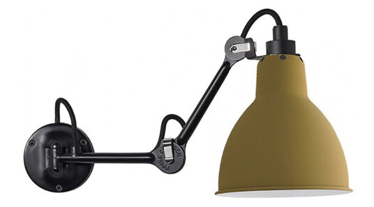 Lampe Gras 204 Vegglampe Svart/Gul