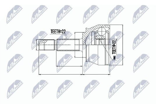 Nty Drivknute drivaksel NTY NPZ FT 044