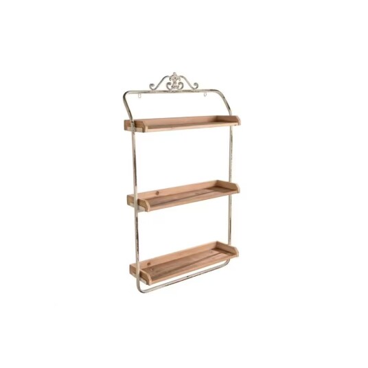 Bokhylla Vit Naturell Metall Gran 64 x 19 x 107 cm 1