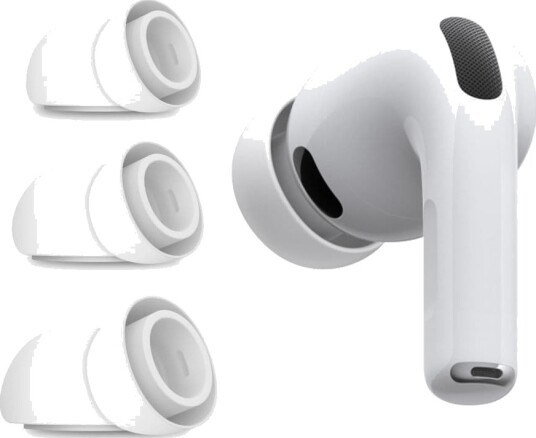 Tech Protect AirPods Pro 3 Silikon Øreplugger   S M L Hvit