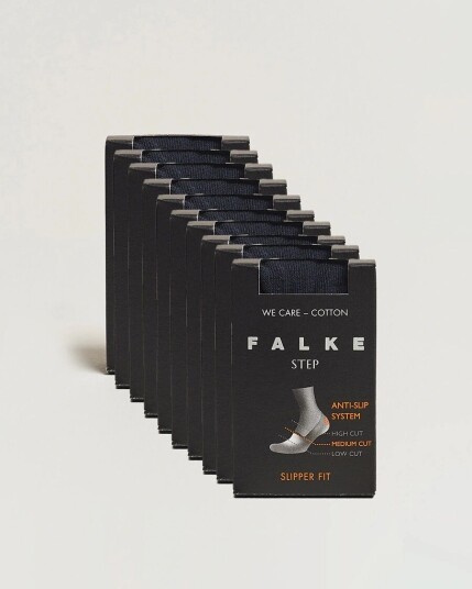 Falke 10 pack Step In Box Loafer Socks Navy
