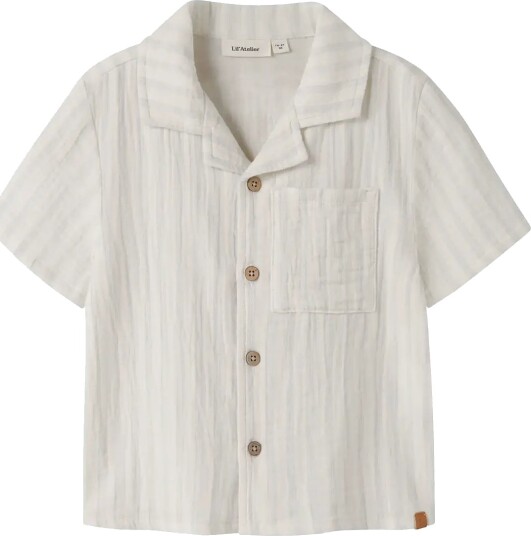 Lil"Atelier Nmmhagi Ss Loose Shirt Lil   Beige   122 128