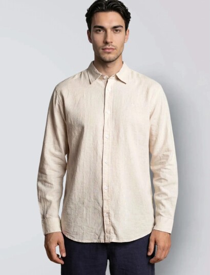 Clean Cut Copenhagen Luca Shirt L/S   Beige   XL