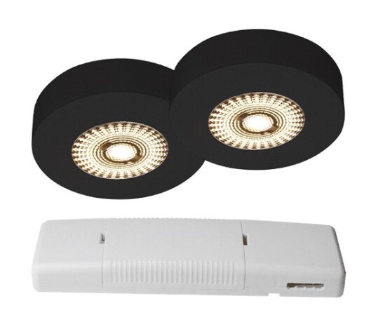 NP Juno WarmDim 4W LED Matt Sort Komplett 2-Pk NP Juno WarmDim 4W LED Matt Sort Komplett 2-Pk