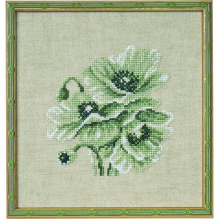 Permin Broderisett Valmuer 18x19cm