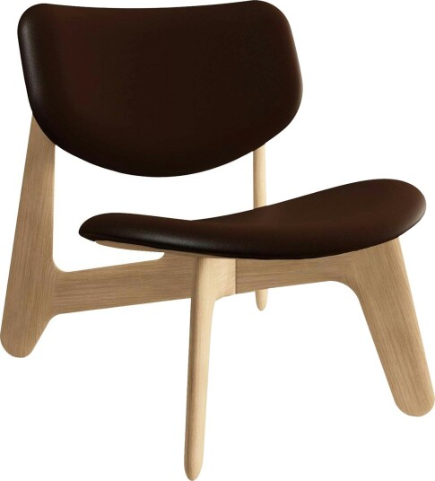 Slab Loungestol, Naturlig / Choko Leather