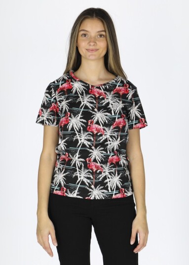 Blount & Pool Jungle Tee W Sunset Flamingo 40 Strandklær