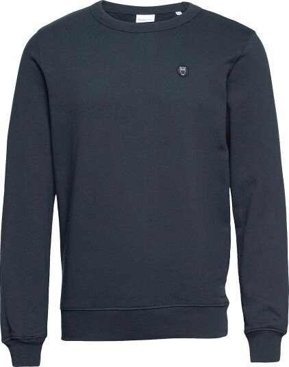 Knowledge Cotton Apparel Erik Basic Badge Sweat Gots/Vegan Blue XS