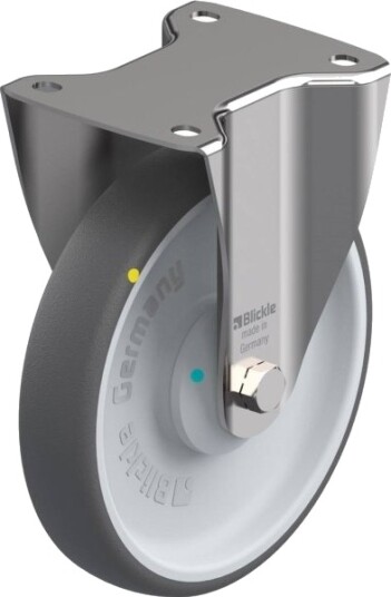 Blickle 853694 Bx-Path 200Kad-Els Fast Hjul, Hjuldiameter 200 Mm, Bæreevne (Maks.) 325 Kg, 1 Stk