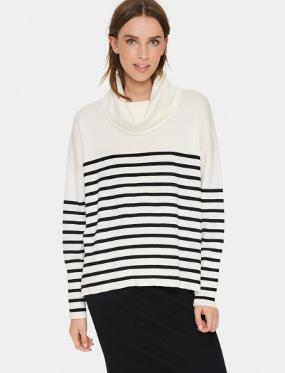 Saint Tropez Grilasz Cowlneck Pullover - White - XS