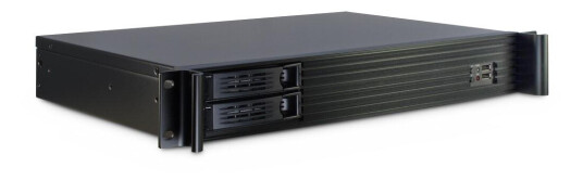 Inter-Tech 1.5U-1528L Mini-ITX Rackkabinet med 2x2,5" Brønner - Svart