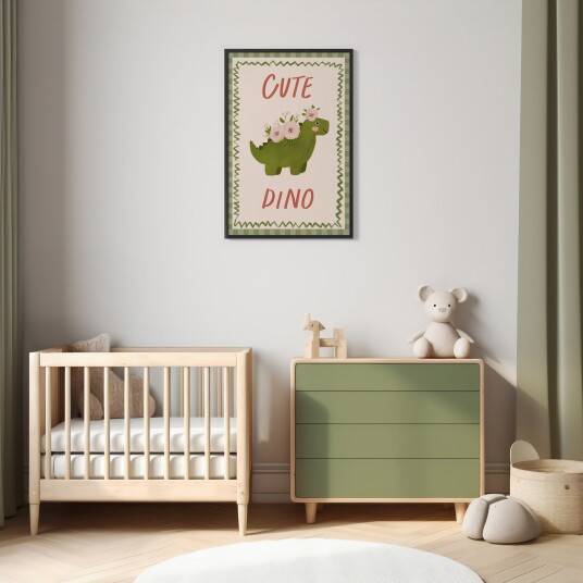 Plakat Søt Dino Plakat Søt Dino