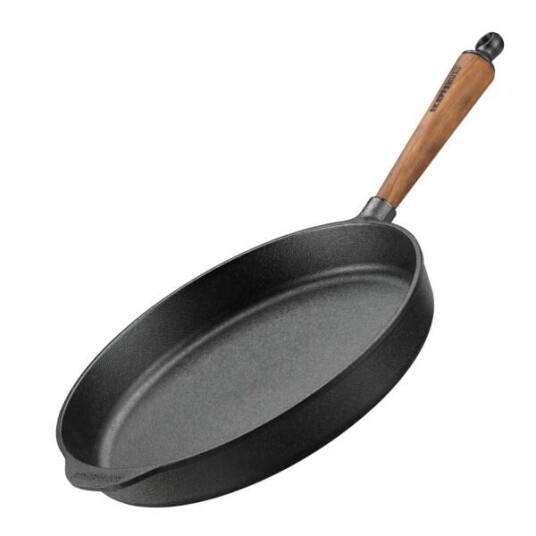 Skeppshult Traditional sautépanne 30 cm med valnøtthåndtak Skeppshult Traditional sautépanne 30 cm med valnøtthåndtak