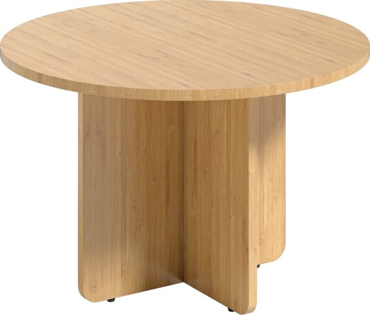 Rundt bambus salongbord naturlig finish 120 kg kapasitet
