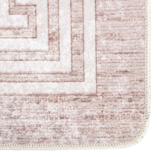 vidaXL Vaskbart teppe 120x180 cm beige sklisikker