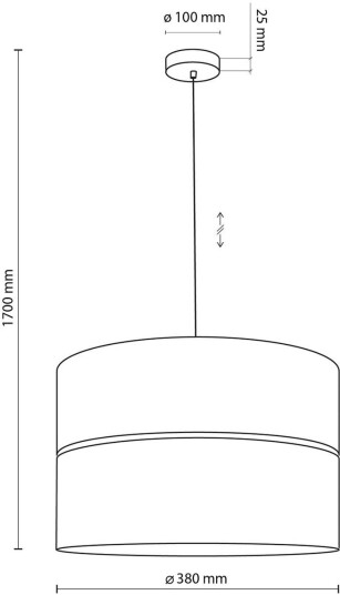 TK Lighting Nicol hengelampe svart/tre-effekt Ø 38 cm 1 lampe 1 x E27 TK Lighting Nicol hengelampe svart/tre-effekt Ø 38 cm 1 lampe 1 x E27