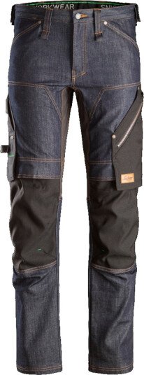 Snickers Workwear 6956 FlexiWork Arbeidsbukse denim / svart 44, Klær