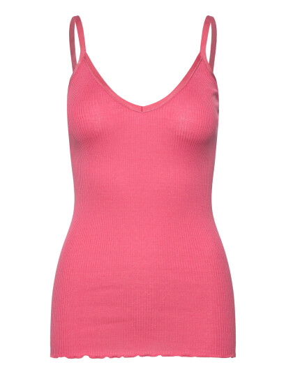 Rosemunde Rwbelle Silk Sl V Neck Elastic Top   Pink   M