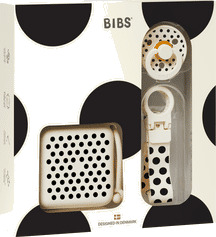 Bibs Gift Set Polka Soothe & Go Latex Str. 2 Ivory Black 1 Stk.