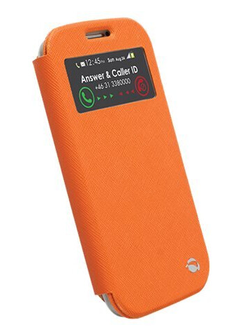 Krusell Malmö Flipcover View - Beskyttende Deksel For Mobiltelefon - Oransje - For Samsung Galaxy S4