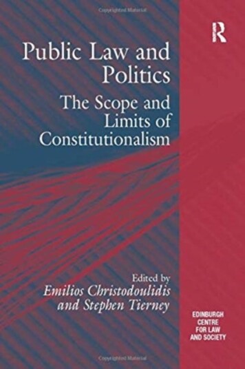 Public Law And Politics Av Stephen Tierney