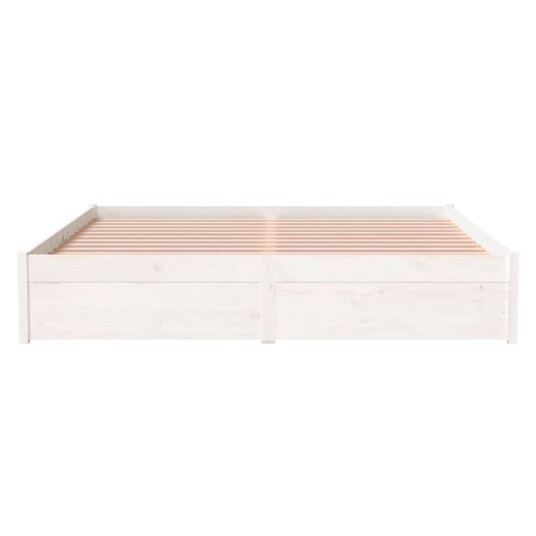 vidaXL Sengeramme hvit heltre 160x200 cm