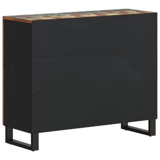 vidaXL Skjenk med 2 dører 90x33x75 cm gjenvunnet heltre