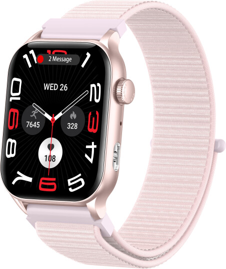 Philippe Palmer Smart Watch LP26 AMOLED Ultra Light Pink Nylon
