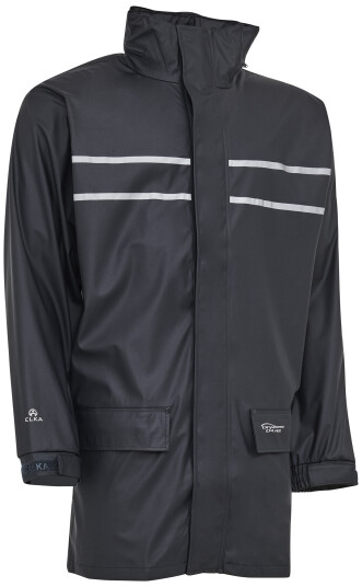 Elka Regnjakke m/refleksstriper PU 026301 marine Str. 3XL