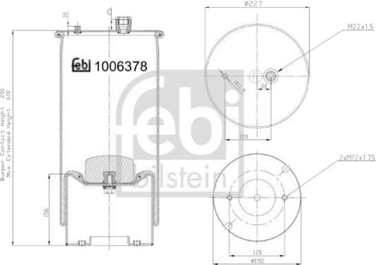 Luftbelg, fjæring FEBI BILSTEIN 1006378