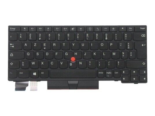 Chicony - Erstatningstastatur For Bærbar Pc - Med Trackpoint, Ultranav - Azerty - Fransk - Svart - For Thinkpad L13 Gen 2 20Vh, 20Vj  L13 Yoga Gen 2 20Vk, 20Vl  X13 Gen 1 20T2, 20T3, 20Uf, 20Ug