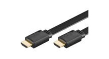 MicroConnect - HDMI-kabel med Ethernet - HDMI hann til HDMI hann - 1.5 m - svart - flat