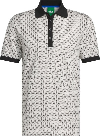 Adidas Golf Originals Originals All Over Trefoil Polo Golf pologenser herre Black Cwhite Medium