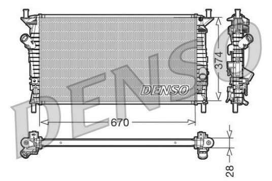 Radiator DENSO DRM10074 Radiator DENSO DRM10074