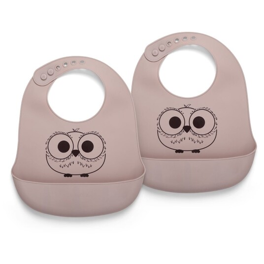 Nuuroo Alfie silicone bib 2 pack Woodrose