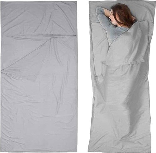 Soveposelaken 75x210 cm - Ultralett for camping, fotturer, hotell, tog, Cuneary