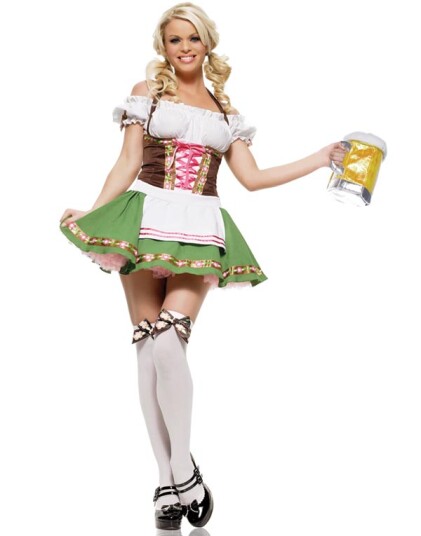 Pent Oktoberfestkostyme med Matchende Strømper Strl L