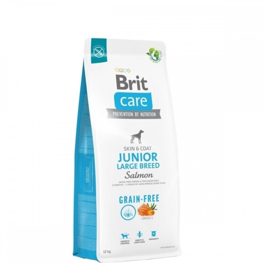 Brit Care Hundemat Junior Large Breed Uten Korn Laks 12 kg