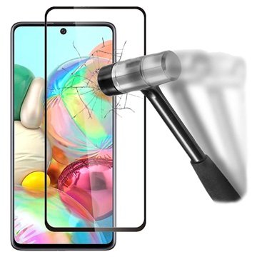9D Full Dekning Samsung Galaxy A51 5G Beskyttelsesglass Svart
