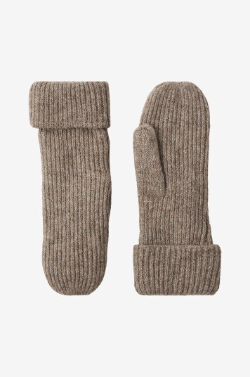 Gina Tricot Tommelvotter Rib Mitten Brun Gina Tricot Tommelvotter Rib Mitten Brun
