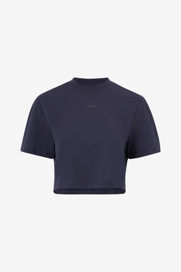 Björn Borg   T skjorte Studio Oversized Cropped   Grå